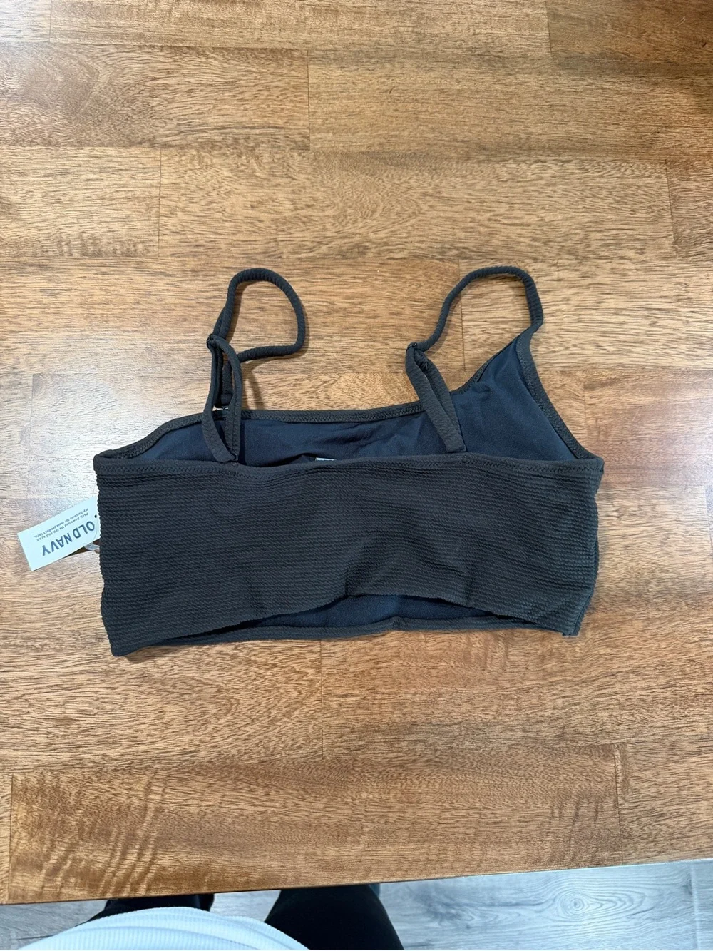 NWT Old Navy Pucker Convertible Bandeau Bikini Swim Top Women’s Size L Black - Picture 3 of 5
